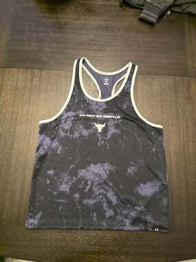 Under Armour Project Rock Men's 'Do Not Go Gentle' Iron Paradise Tank Top GYM